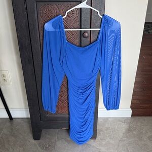 Elegant Blue Women's Dress